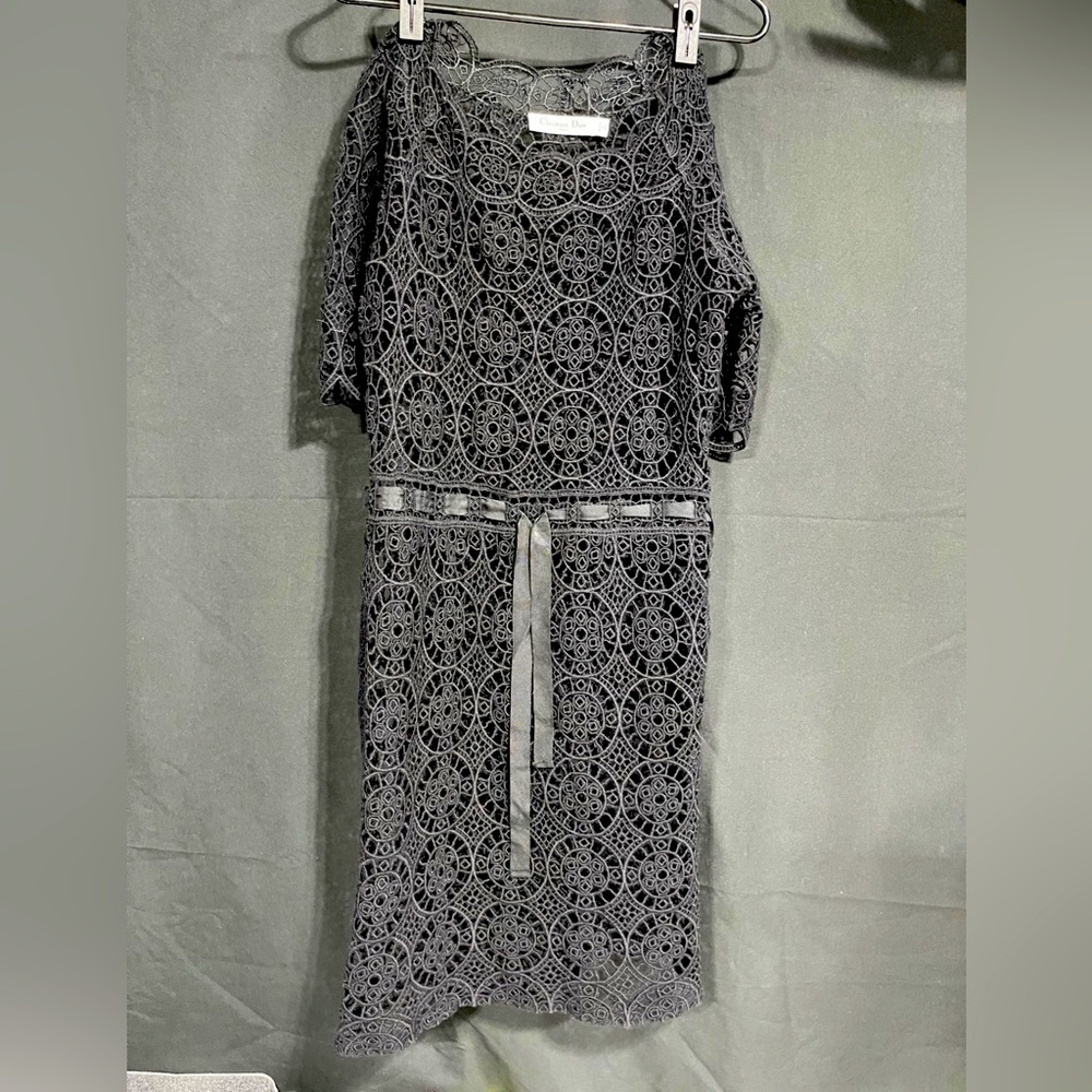 Beautiful Black Christian Dior Paris See Through Dress